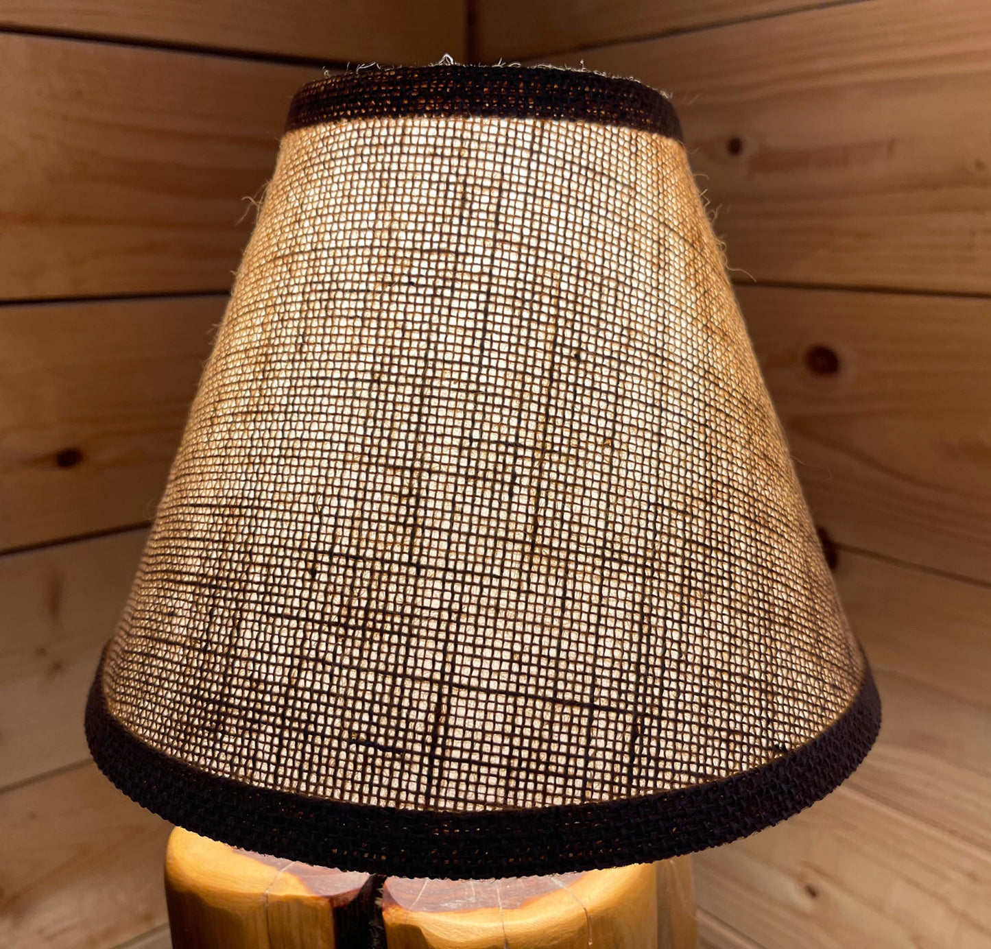 Rustic Burlap Clip-On Lamp Shade - 9"