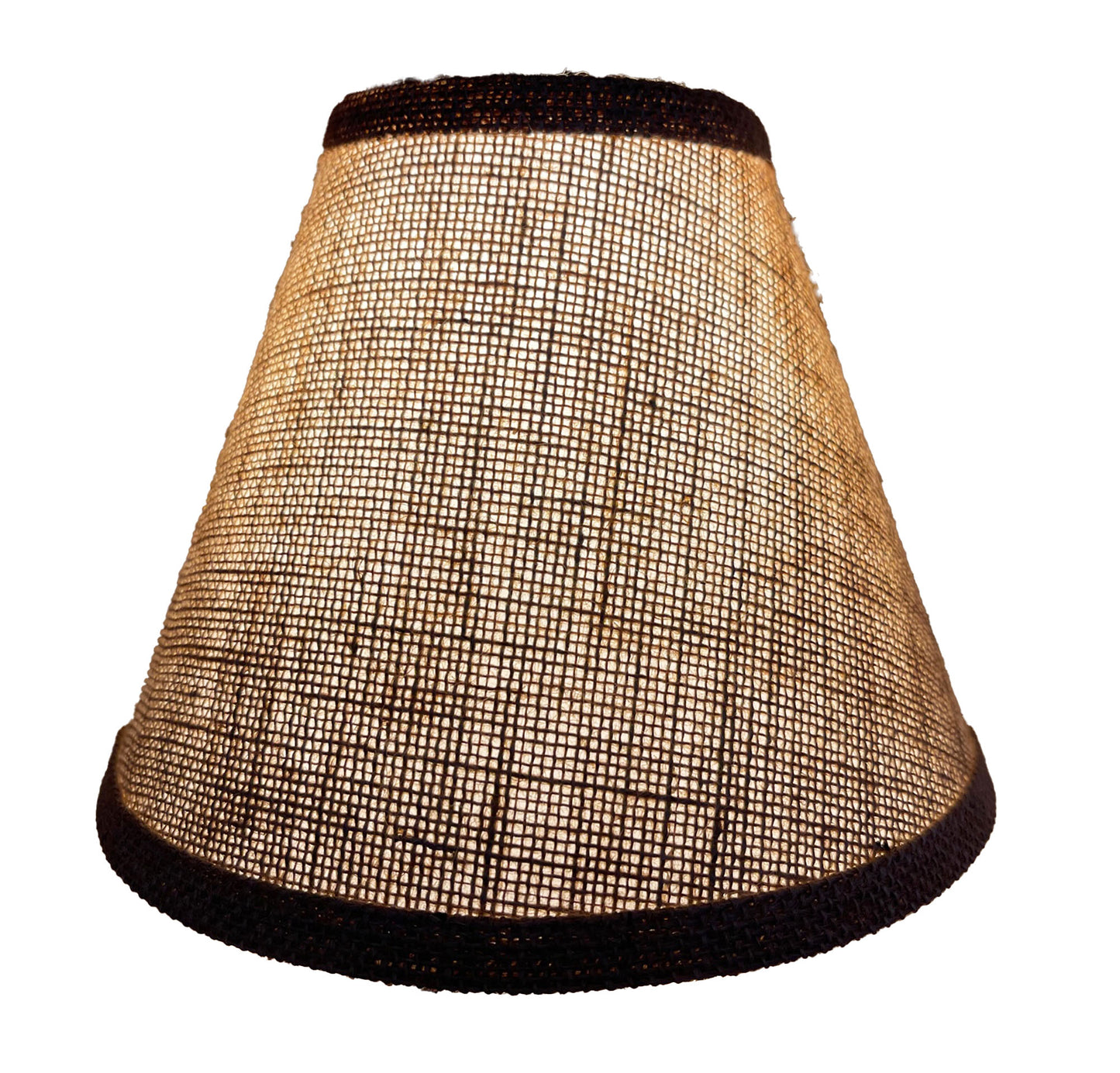Rustic Burlap Clip-On Lamp Shade - 9"
