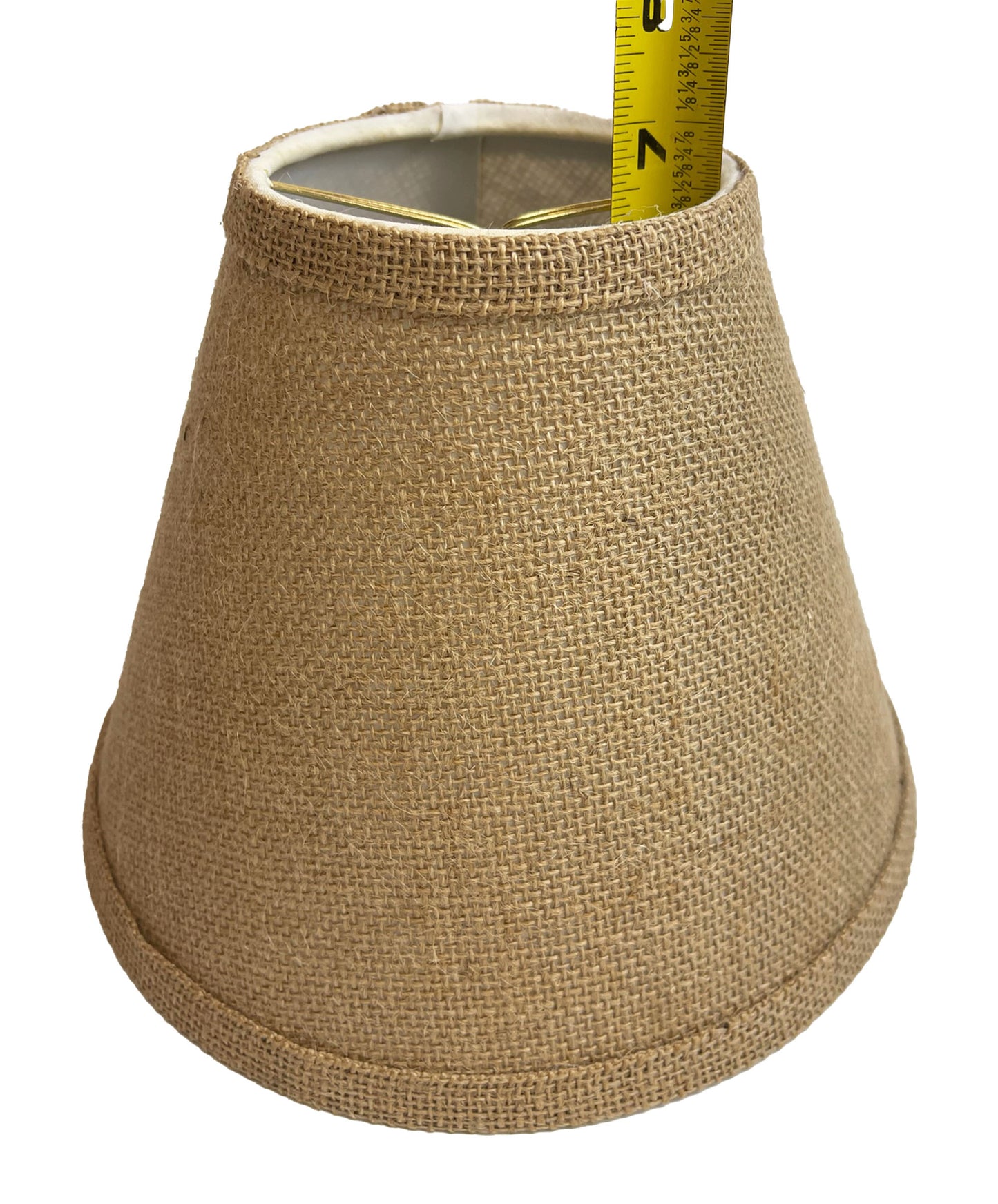 Rustic Burlap Clip-On Lamp Shade - 9"