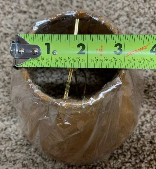 Rustic Oiled Kraft Laced Candelabra Lamp Shade - 6"