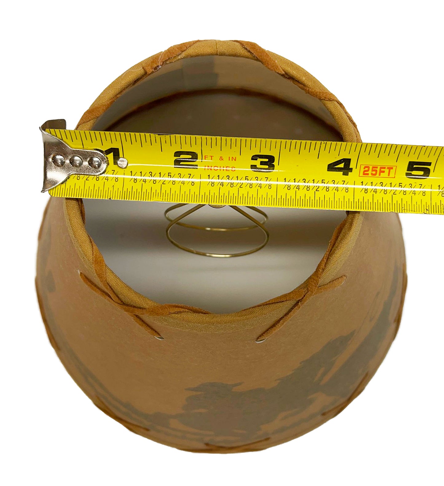 Rustic Oiled Kraft Clip-On Lamp Shade with Cowboy Design - 9"