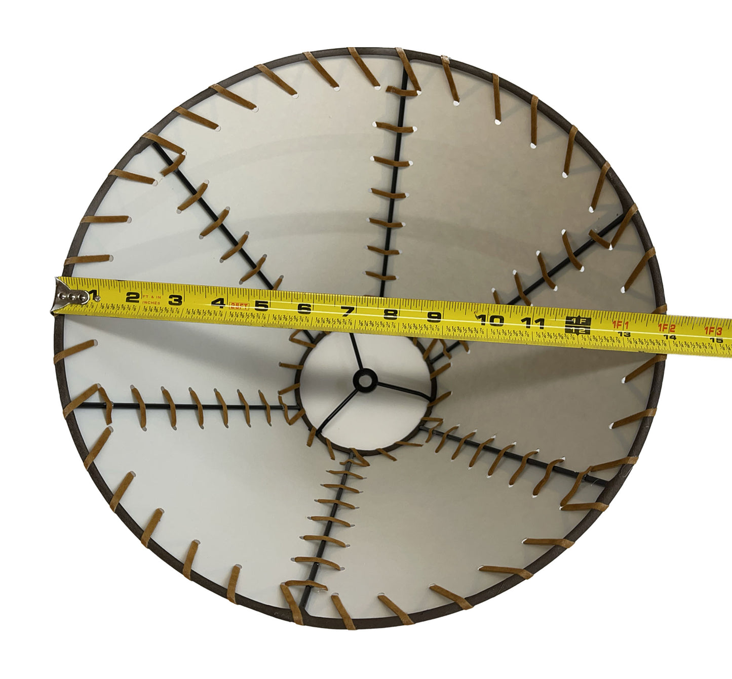 Rustic Double Laced Oiled Kraft Lamp Shade - 14"
