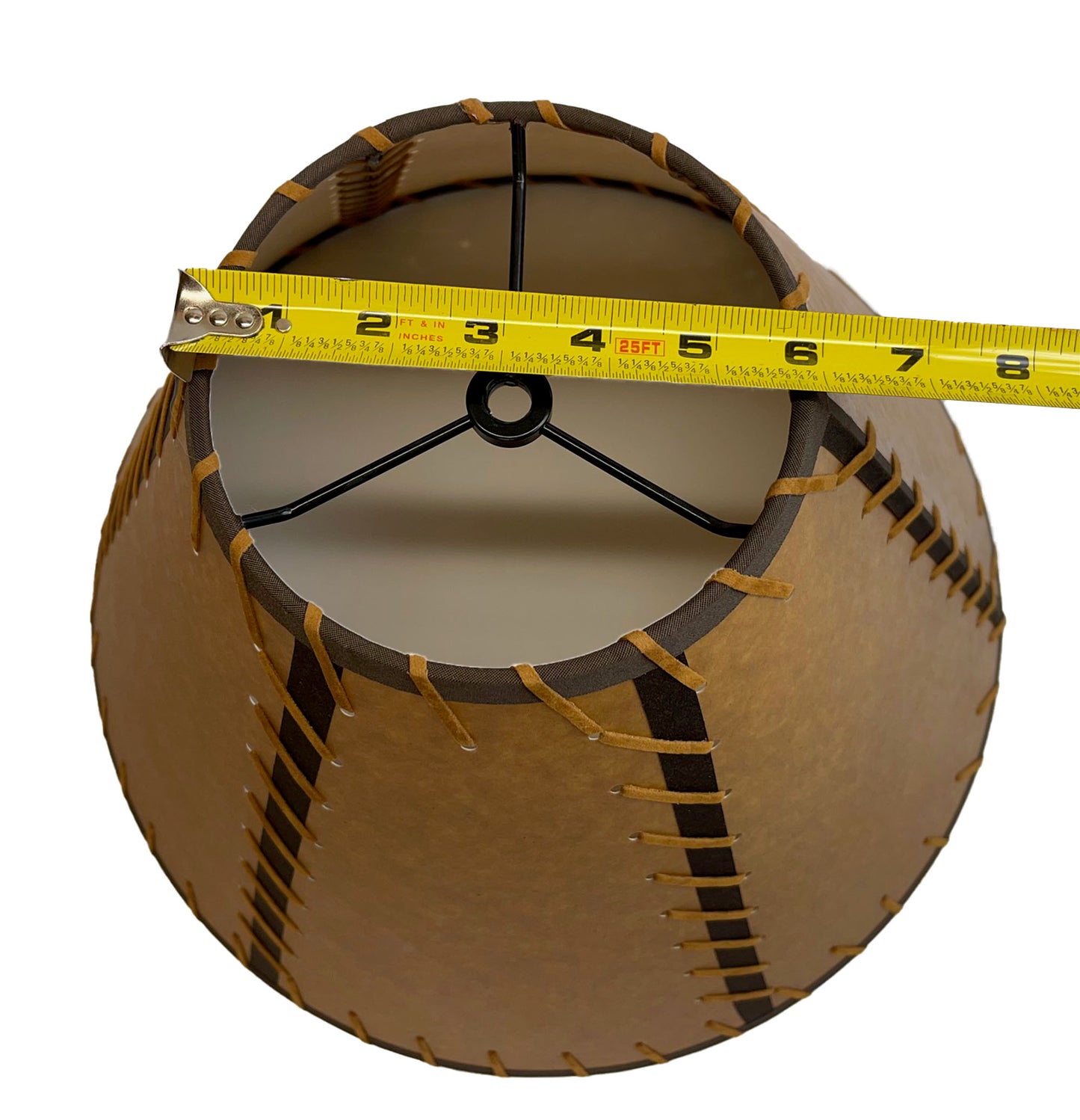 Rustic Double Laced Oiled Kraft Lamp Shade - 16"