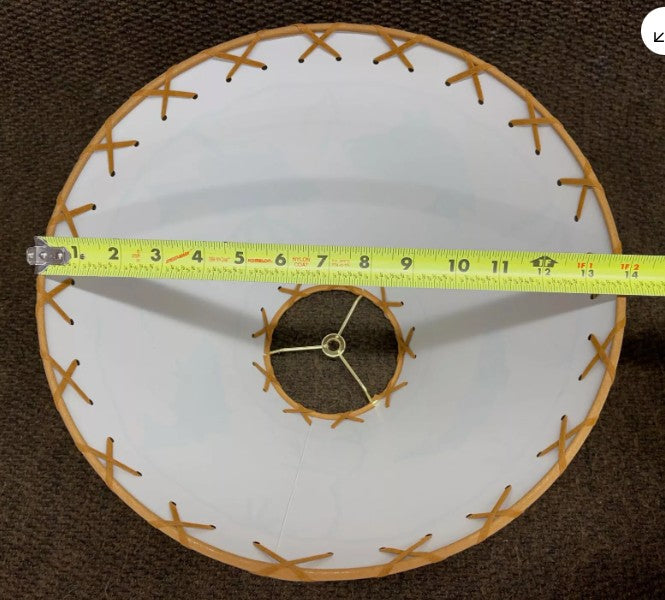 Rustic Oiled Kraft Lamp Shade with Fish Design - 14"