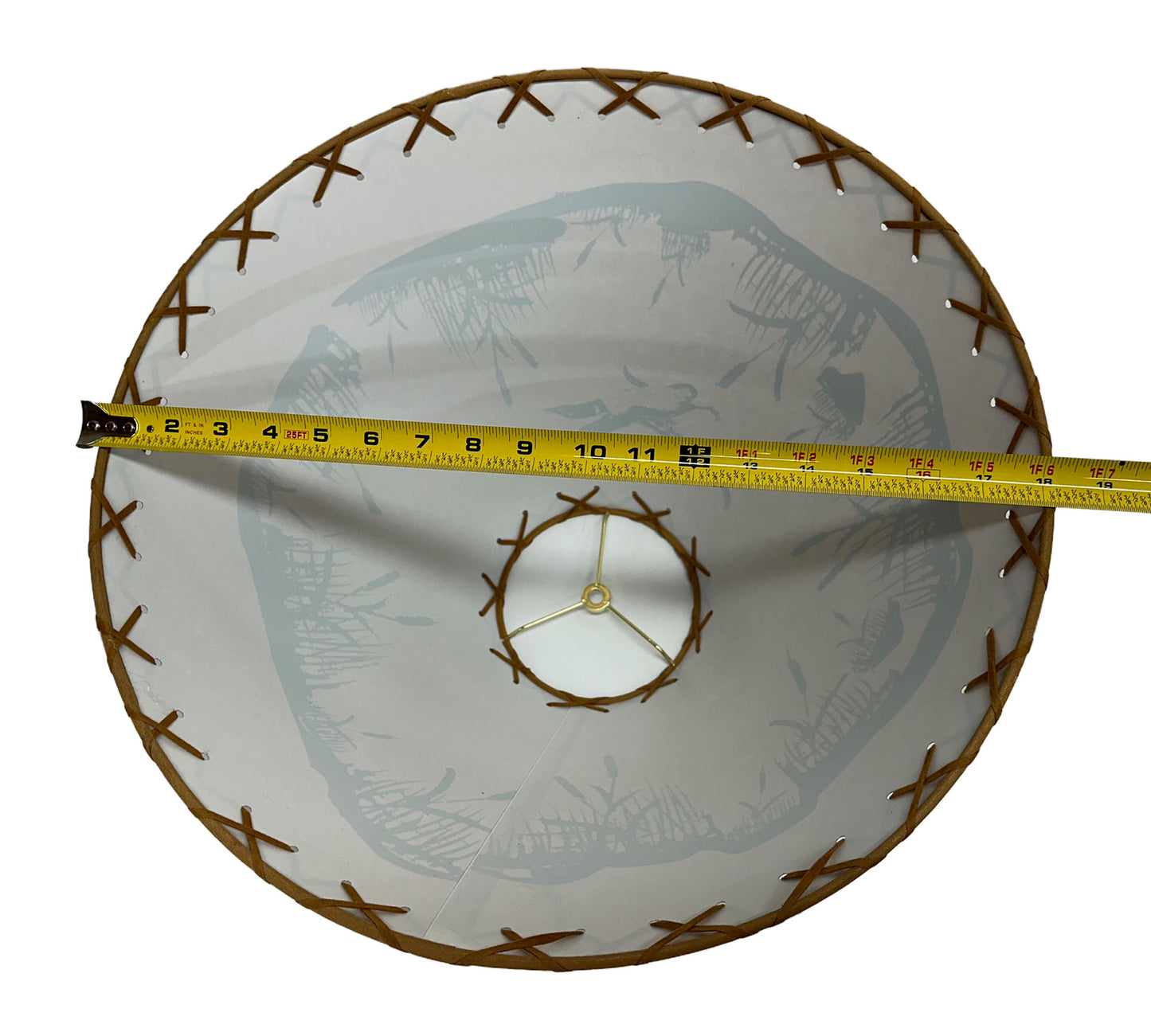 Rustic Oiled Kraft Lamp Shade with Flying Loon Design - 18"