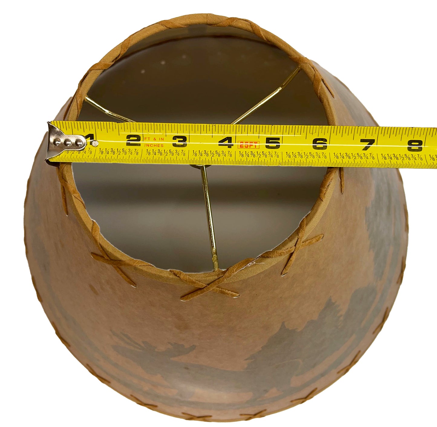 Rustic Oiled Kraft Lamp Shade with Moose Design - 18"