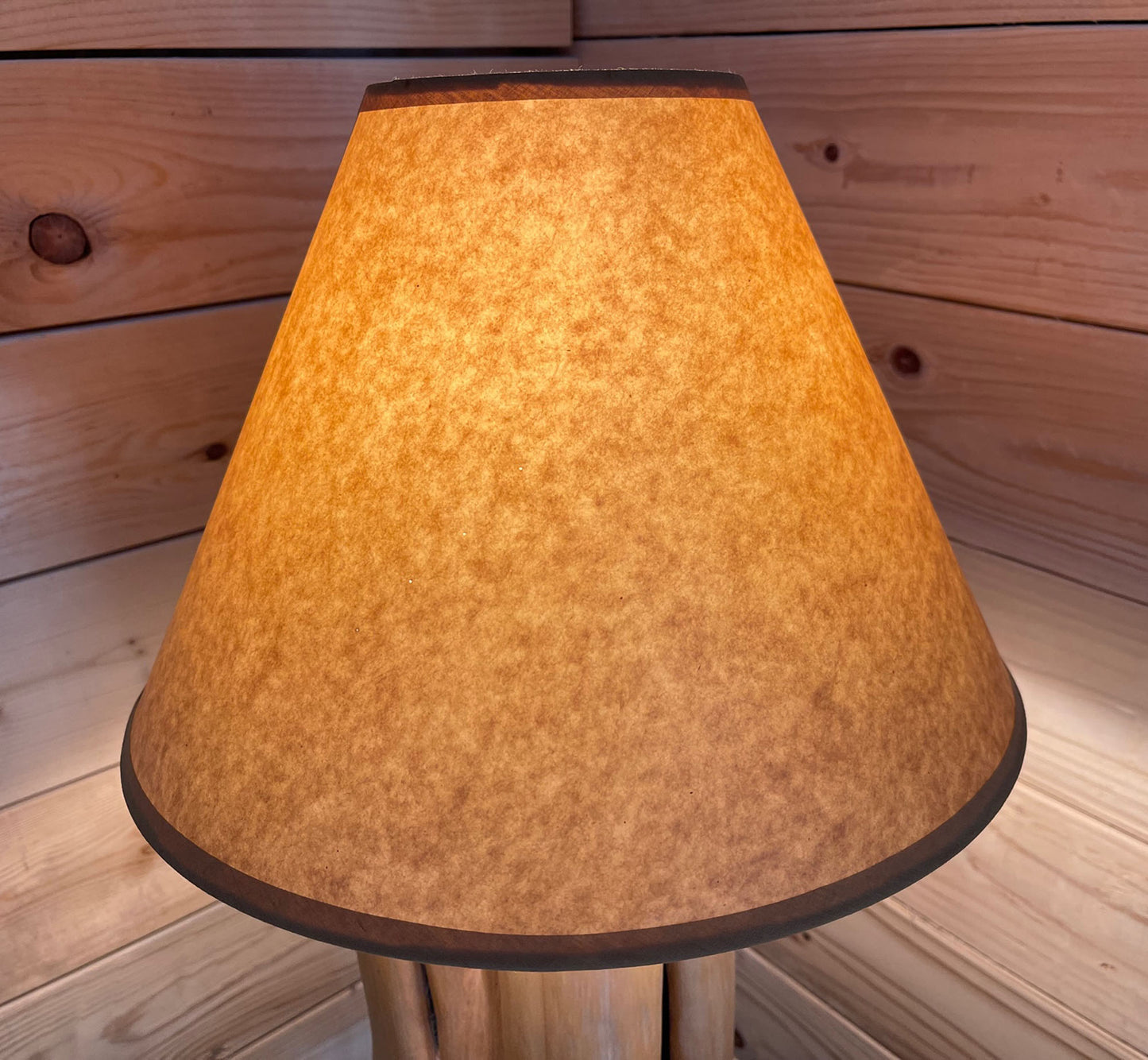 Rustic Oiled Kraft Lamp Shade - 14" (No-Lace)
