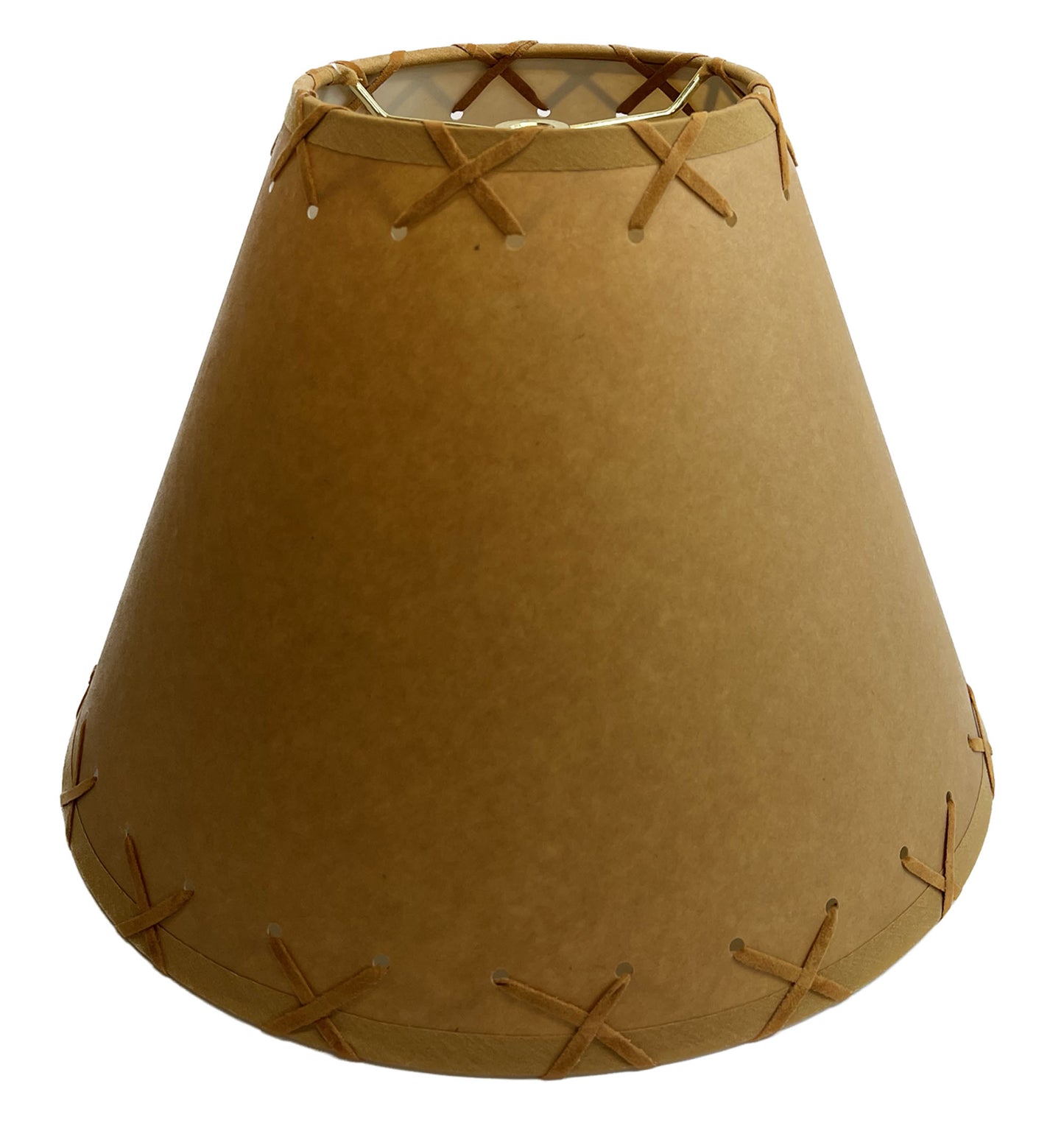Rustic Oiled Kraft Laced Lamp Shade - 12"