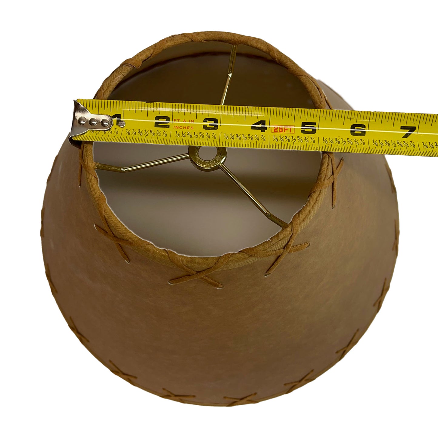 Rustic Oiled Kraft Laced Lamp Shade - 14"