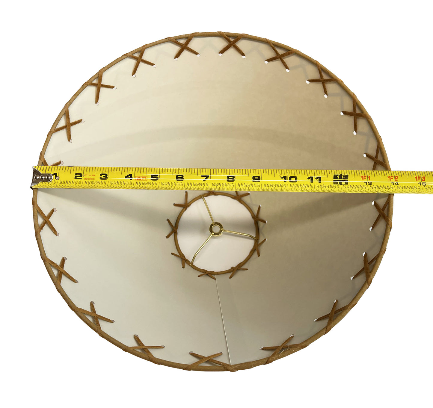 Rustic Oiled Kraft Laced Lamp Shade - 14"
