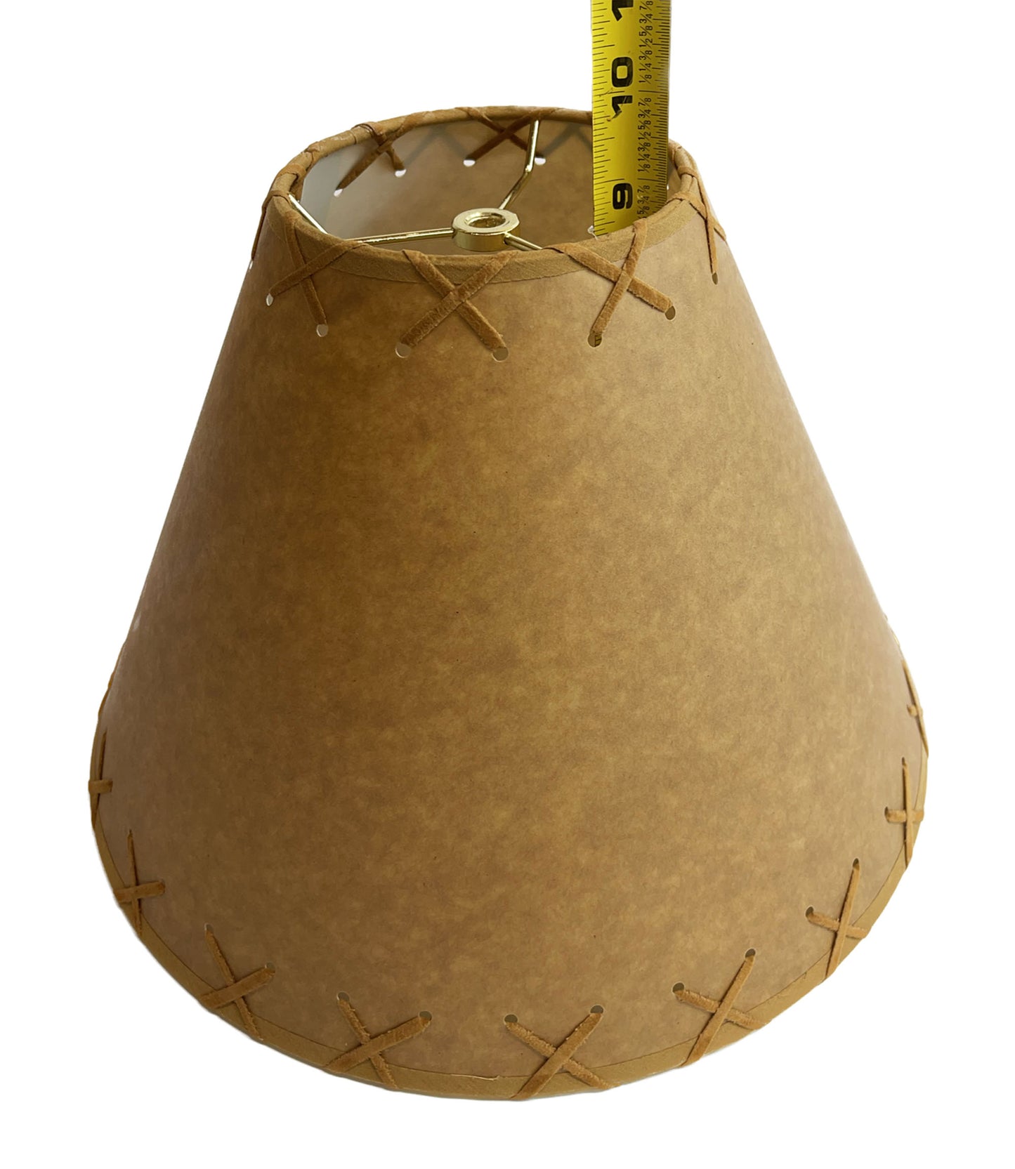 Rustic Oiled Kraft Laced Lamp Shade - 14"