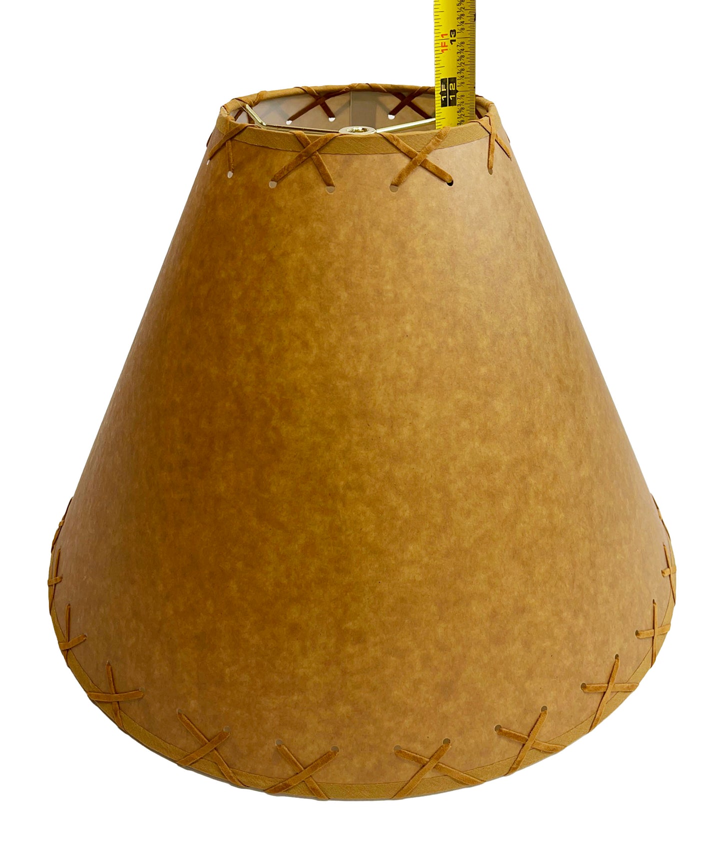 Rustic Oiled Kraft Laced Lamp Shade - 18"