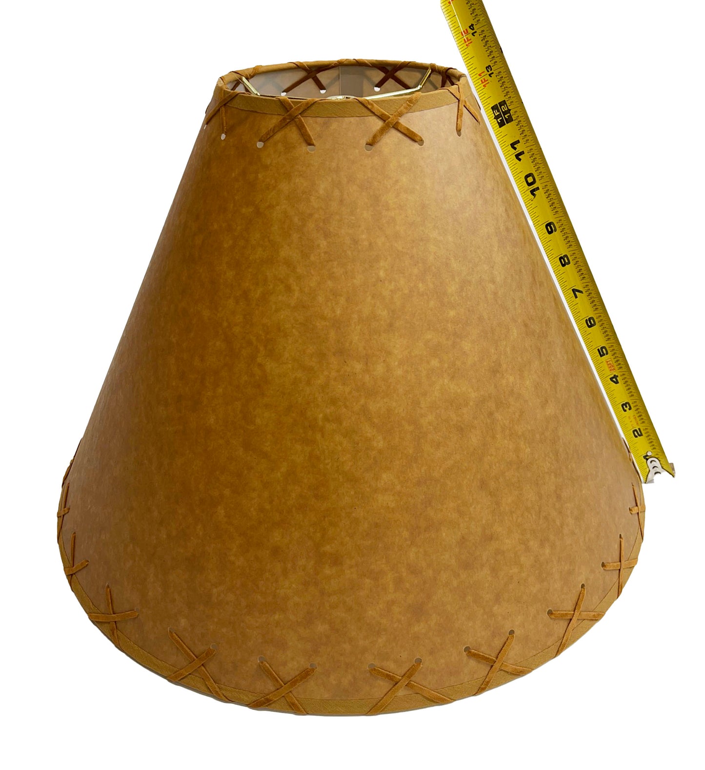 Rustic Oiled Kraft Laced Lamp Shade - 18"