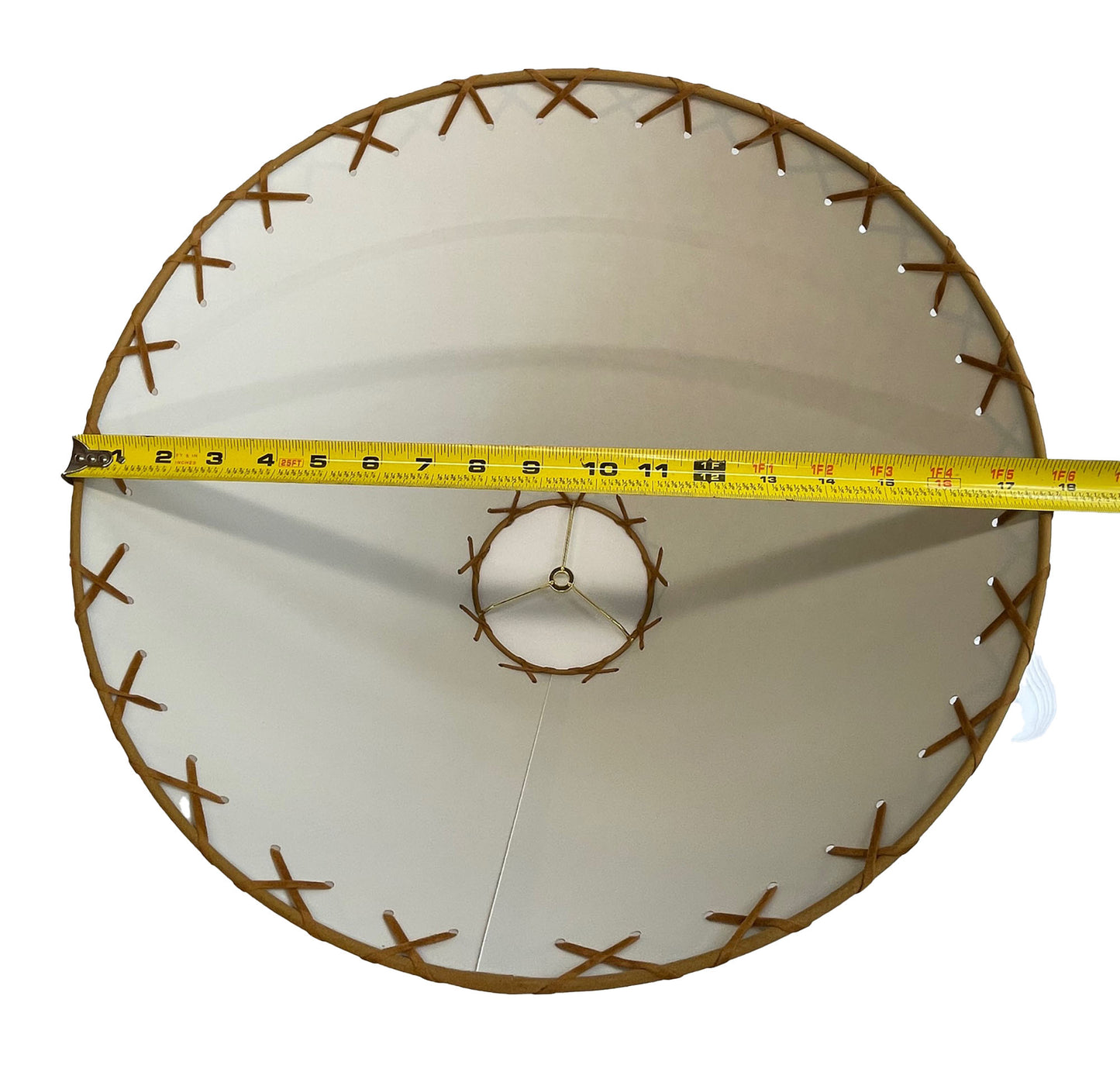 Rustic Oiled Kraft Laced Lamp Shade - 18"