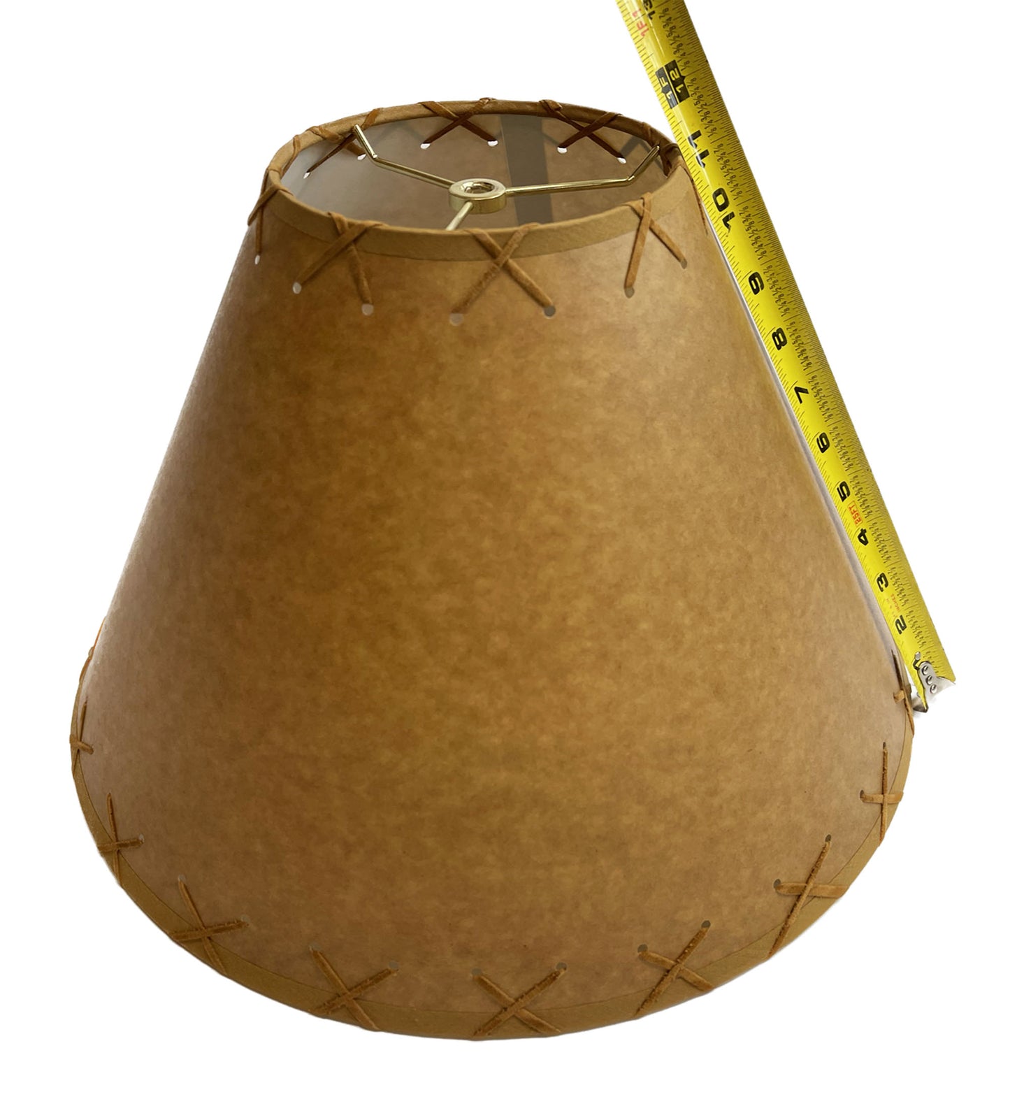 Rustic Oiled Kraft Laced Lamp Shade - 16"