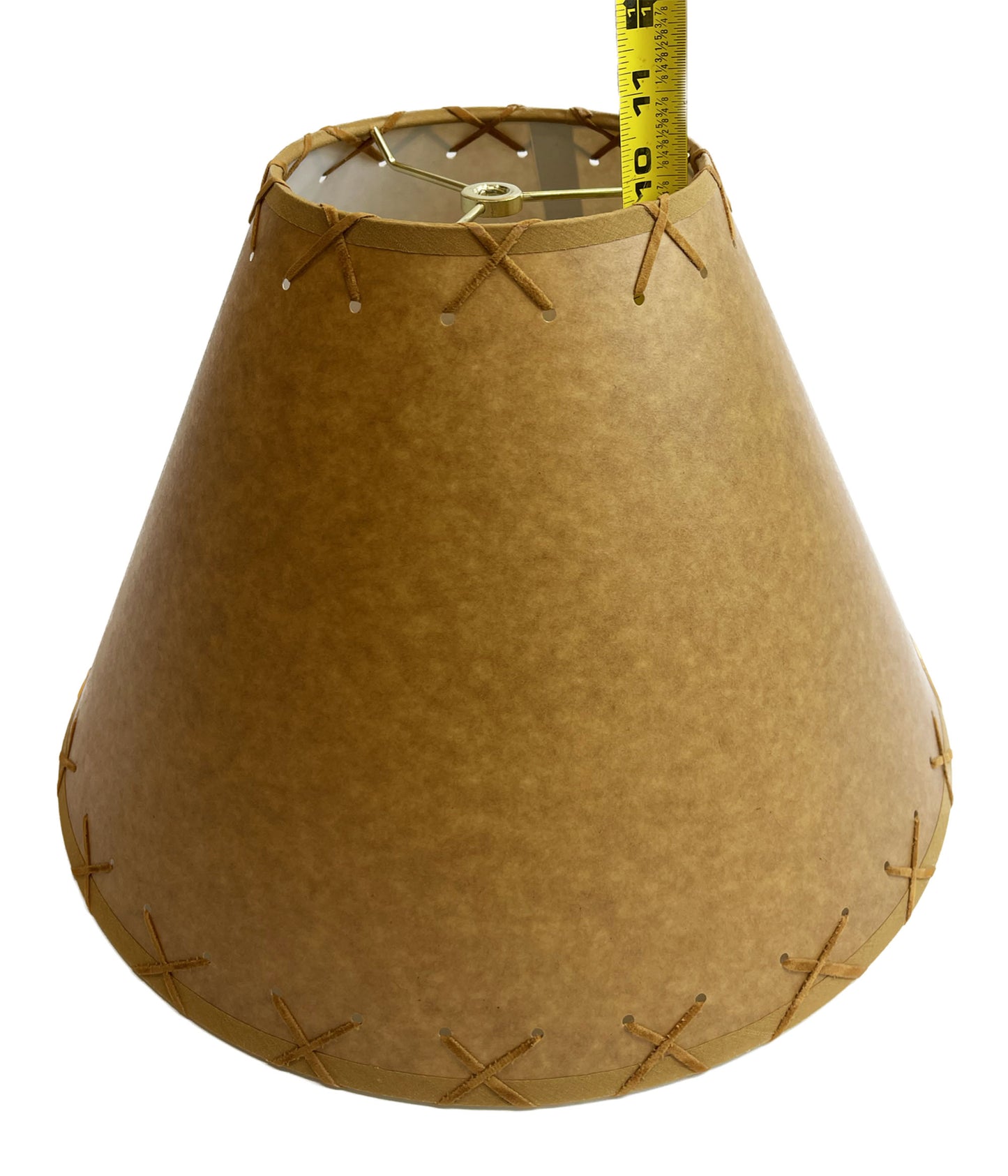 Rustic Oiled Kraft Laced Lamp Shade - 16"