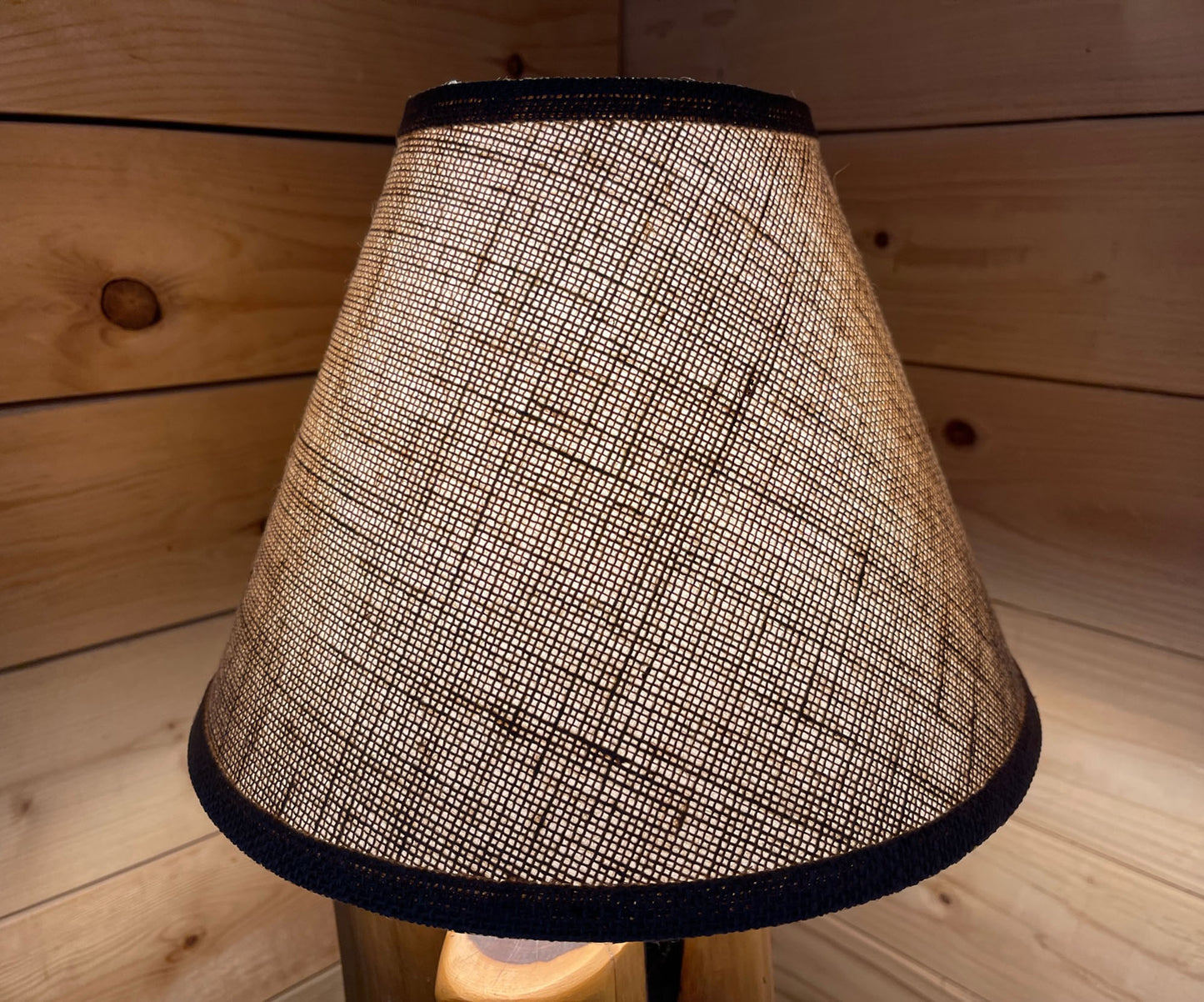Rustic Burlap Lamp Shade - 12"