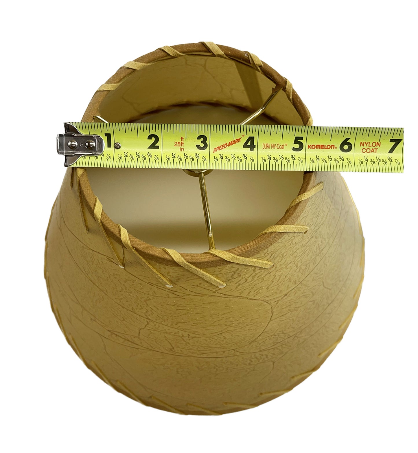 Rustic Oiled Kraft Crackled Lamp Shade with Suede Lacing - 12"