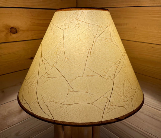 Rustic Oiled Kraft Crackled Lamp Shade - No Lace - 16"