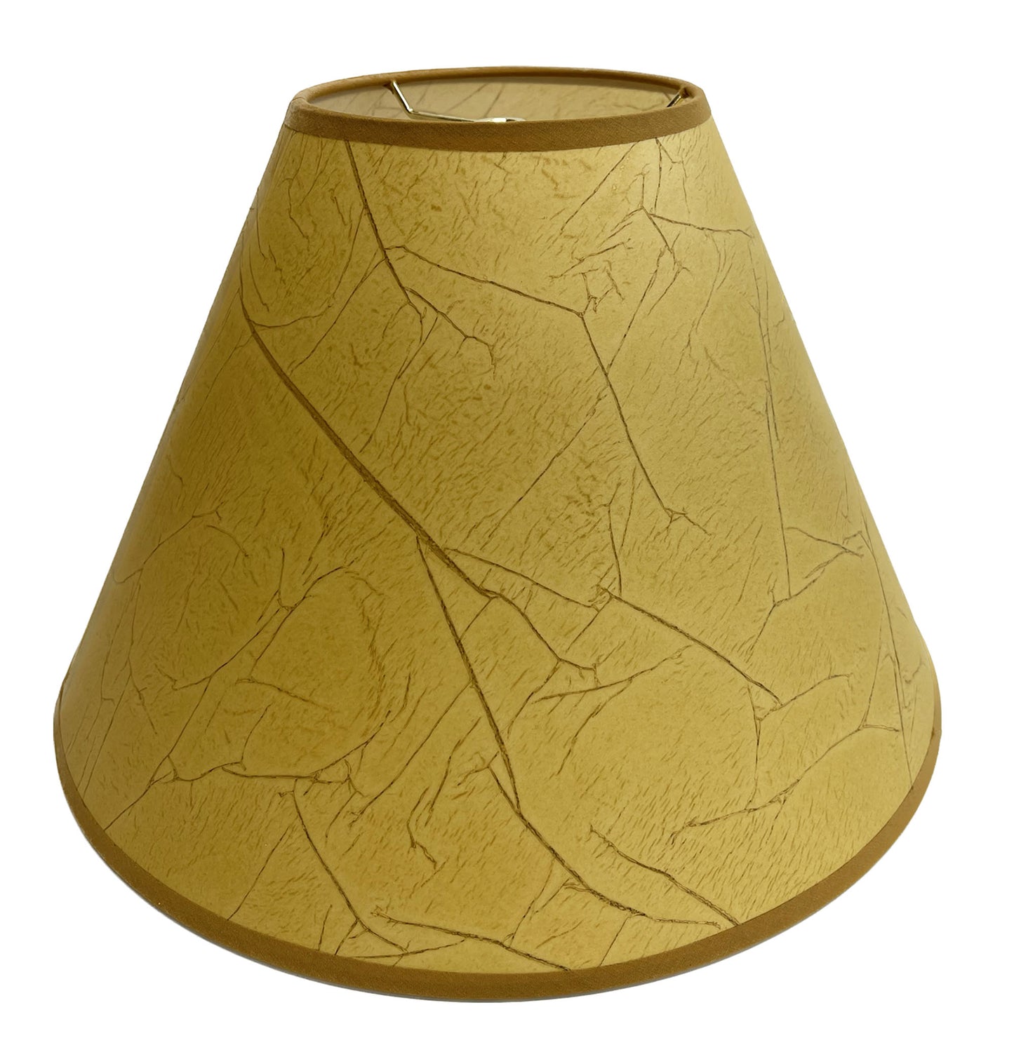 Rustic Oiled Kraft Crackled Lamp Shade - No Lace - 16"