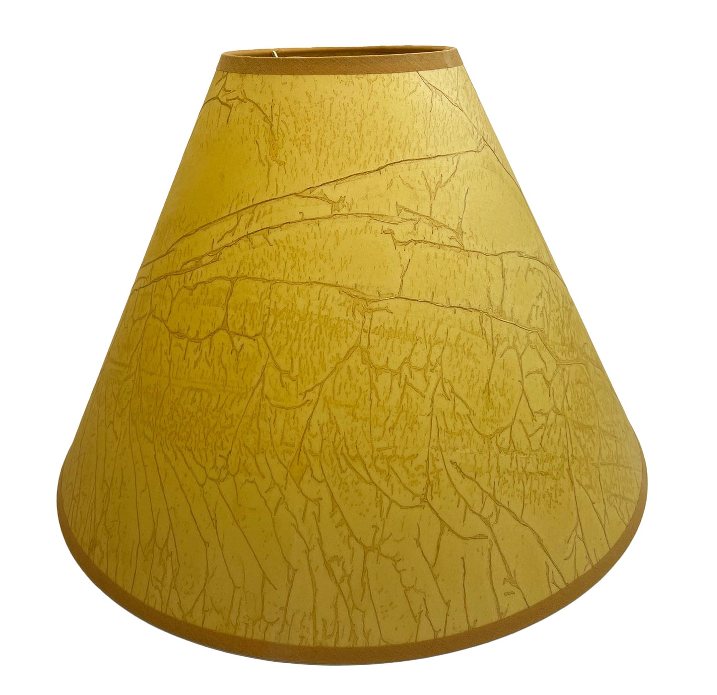 Rustic Oiled Kraft Paper Crackled Lamp Shade - NO LACING - 18"