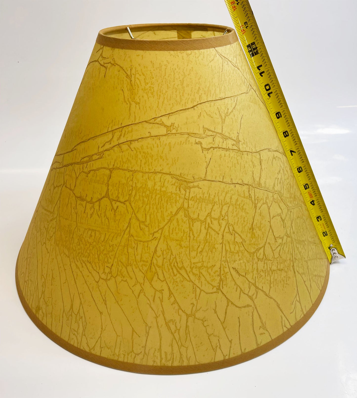 Rustic Oiled Kraft Paper Crackled Lamp Shade - NO LACING - 18"