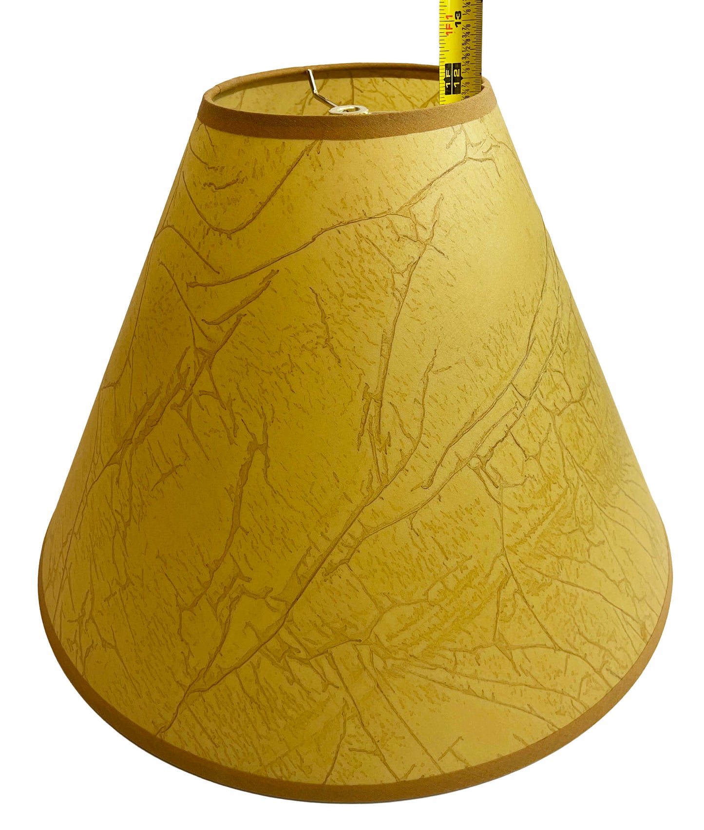 Rustic Oiled Kraft Paper Crackled Lamp Shade - NO LACING - 18"