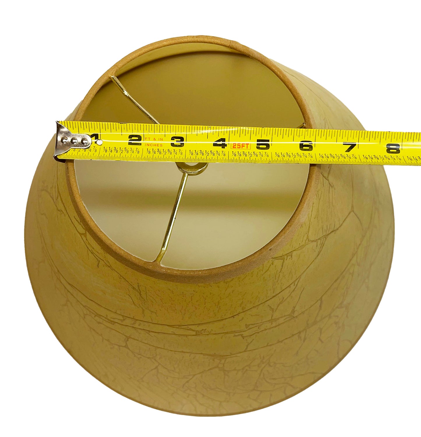 Rustic Oiled Kraft Paper Crackled Lamp Shade - NO LACING - 18"