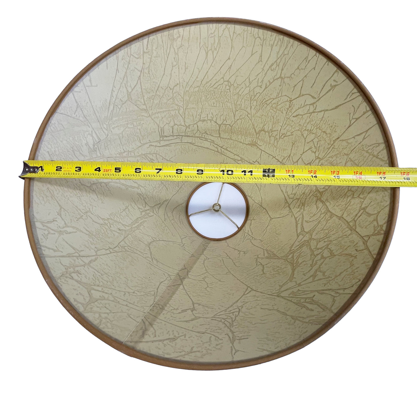 Rustic Oiled Kraft Paper Crackled Lamp Shade - NO LACING - 18"