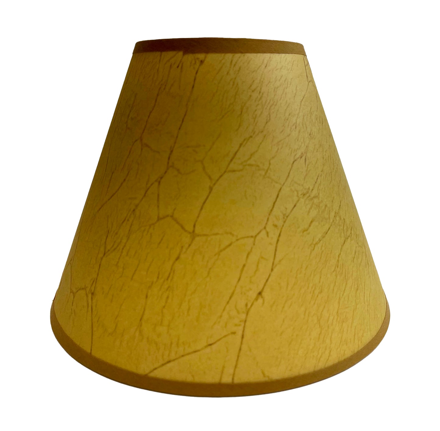 Rustic Oiled Kraft Crackled Clip-On Lamp Shade NO LACE - 9"