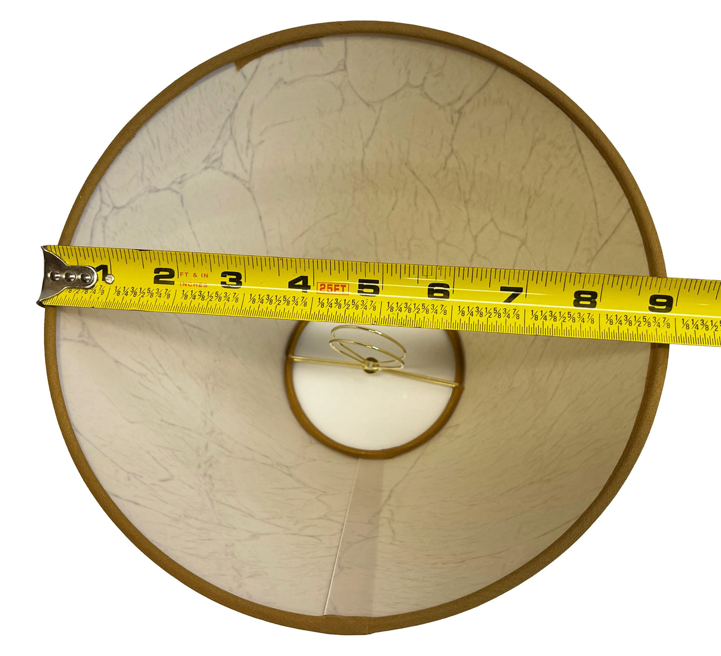 Rustic Oiled Kraft Crackled Clip-On Lamp Shade NO LACE - 9"