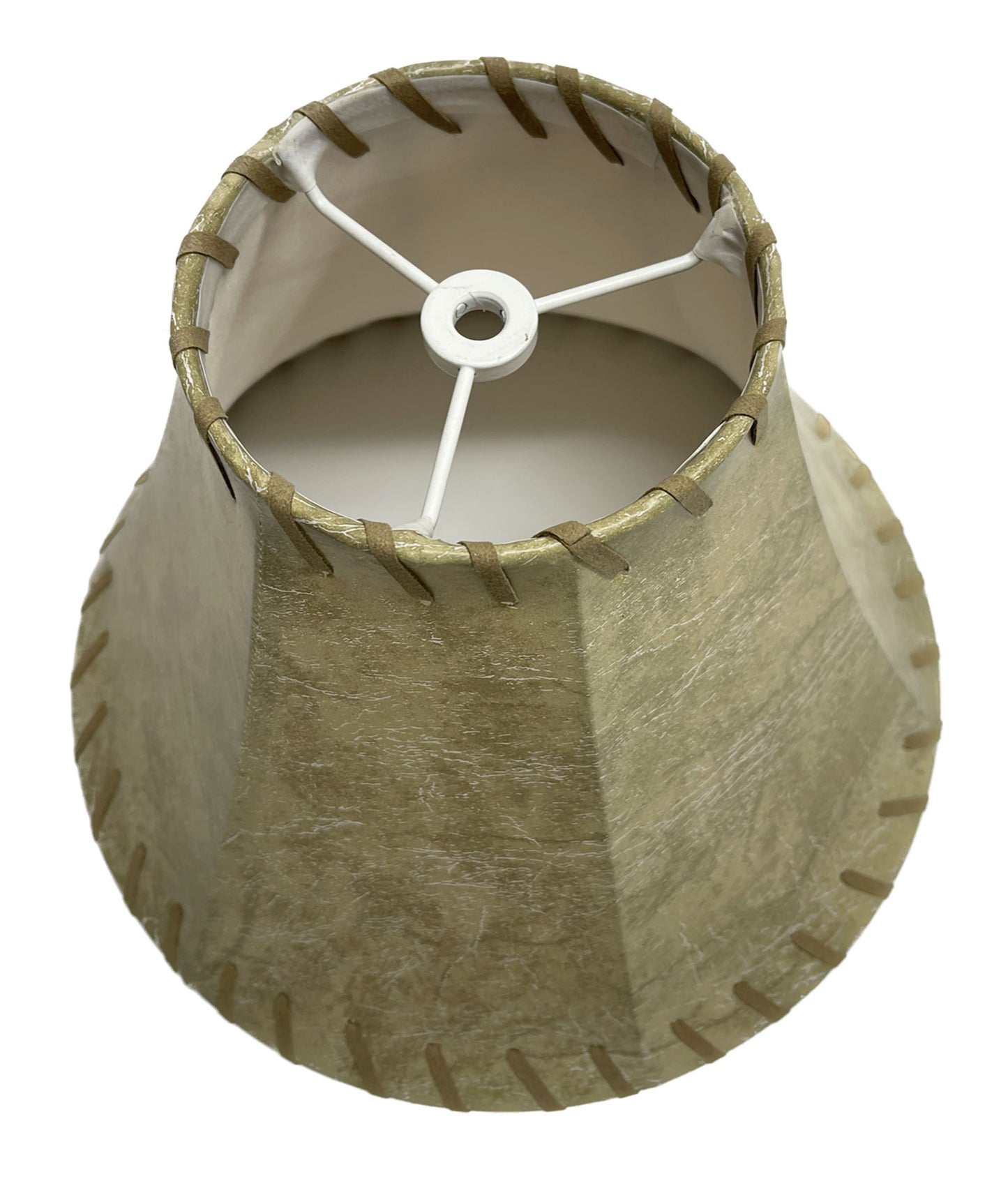 Rustic Faux Leather Bell Lamp Shade - 12"