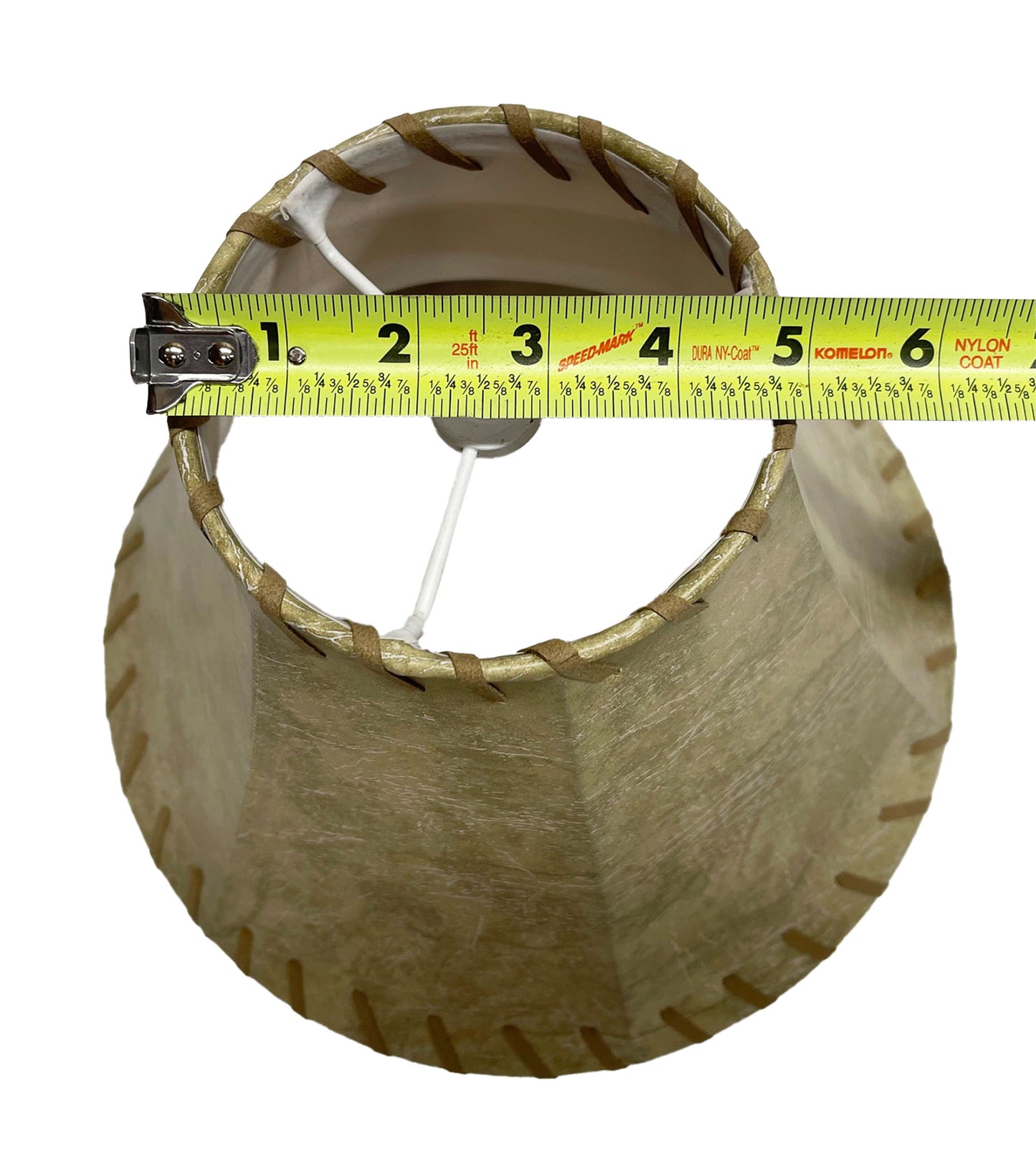 Rustic Faux Leather Bell Lamp Shade - 12"