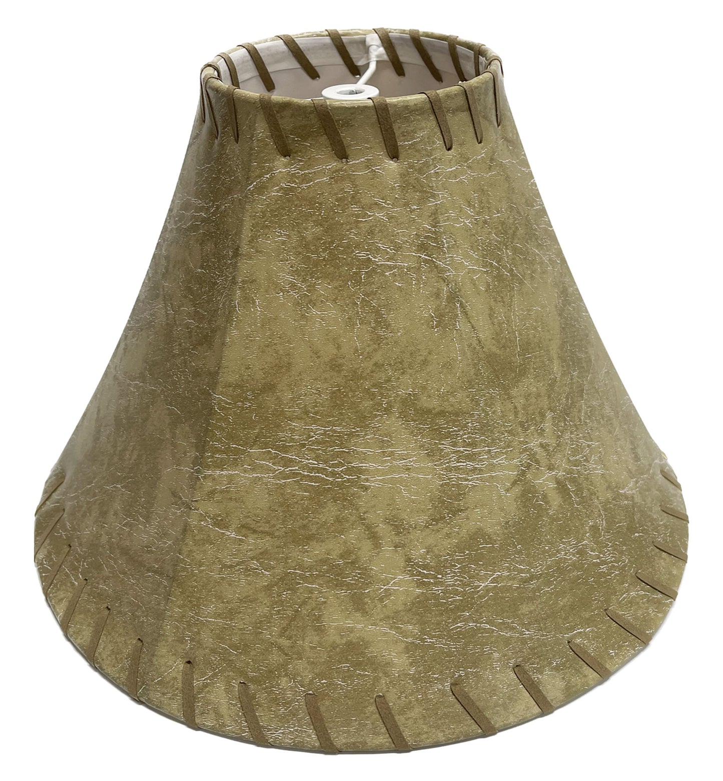 Rustic Faux Leather Bell Lamp Shade - 14"