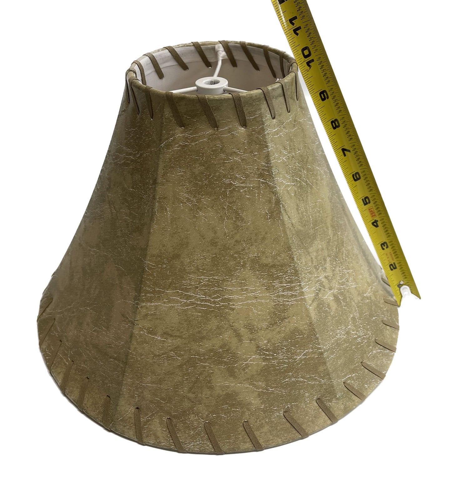 Rustic Faux Leather Bell Lamp Shade - 14"