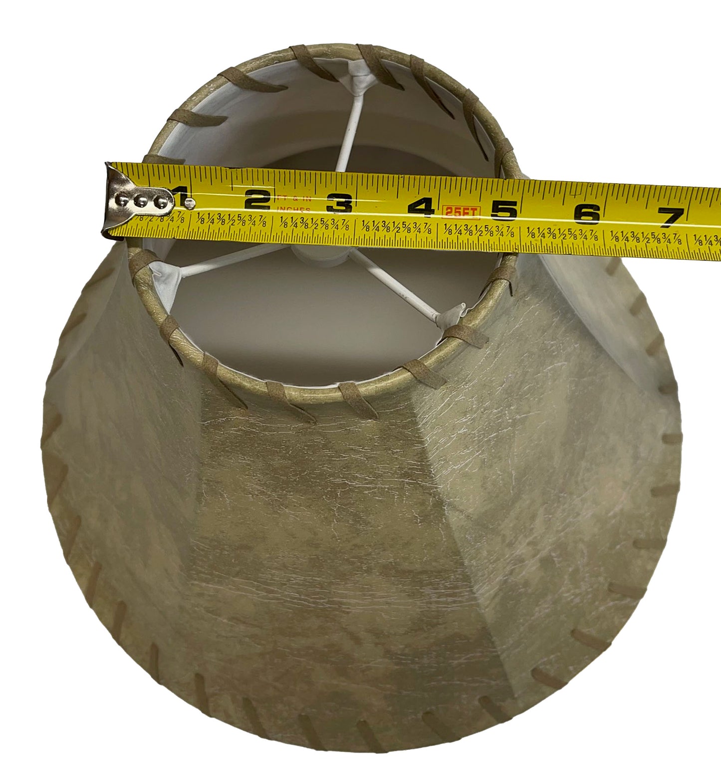 Rustic Faux Leather Bell Lamp Shade - 14"