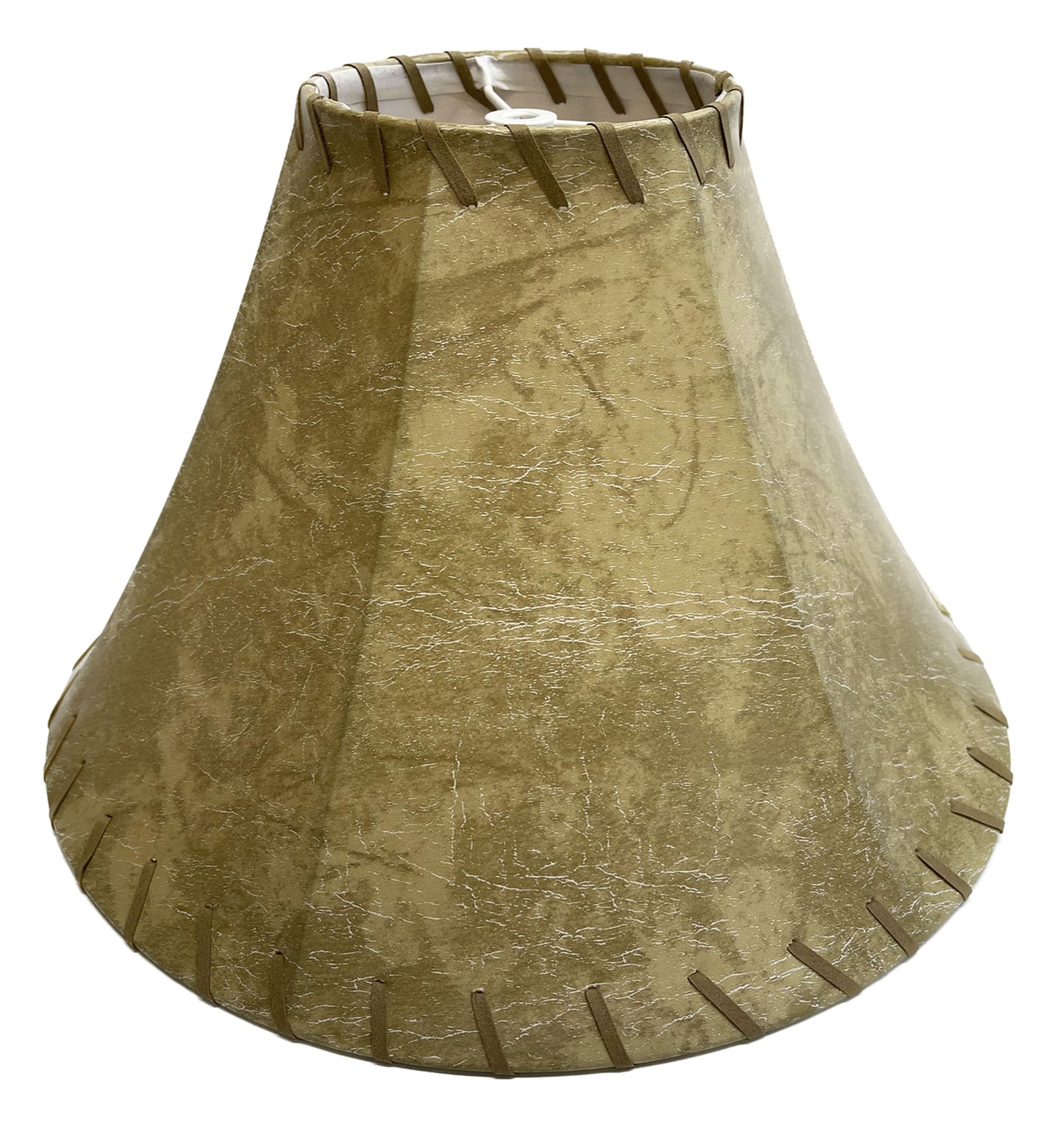 Rustic FAUX Leather Bell Lamp Shade - 16"