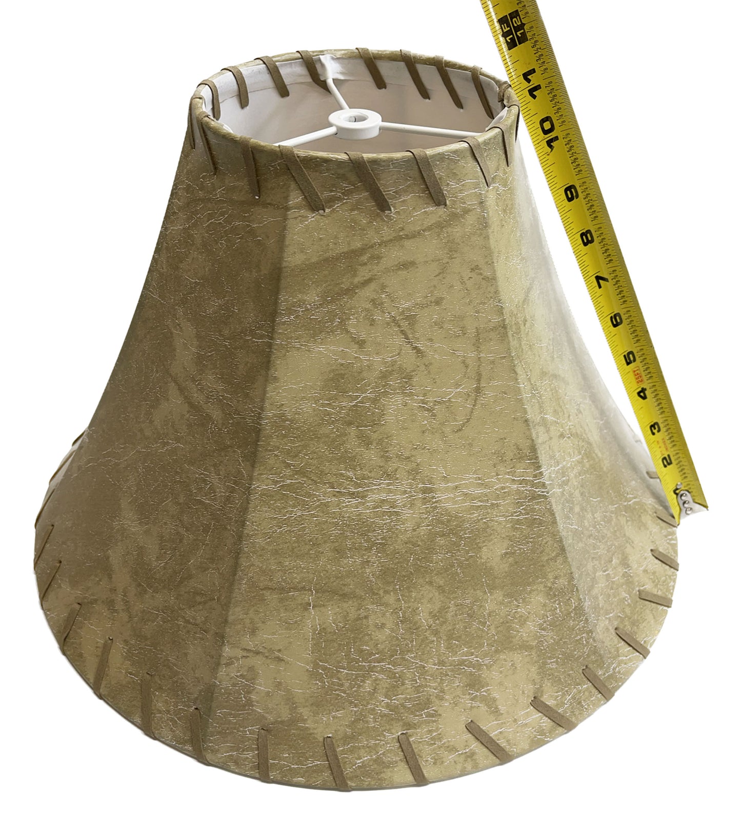Rustic FAUX Leather Bell Lamp Shade - 16"