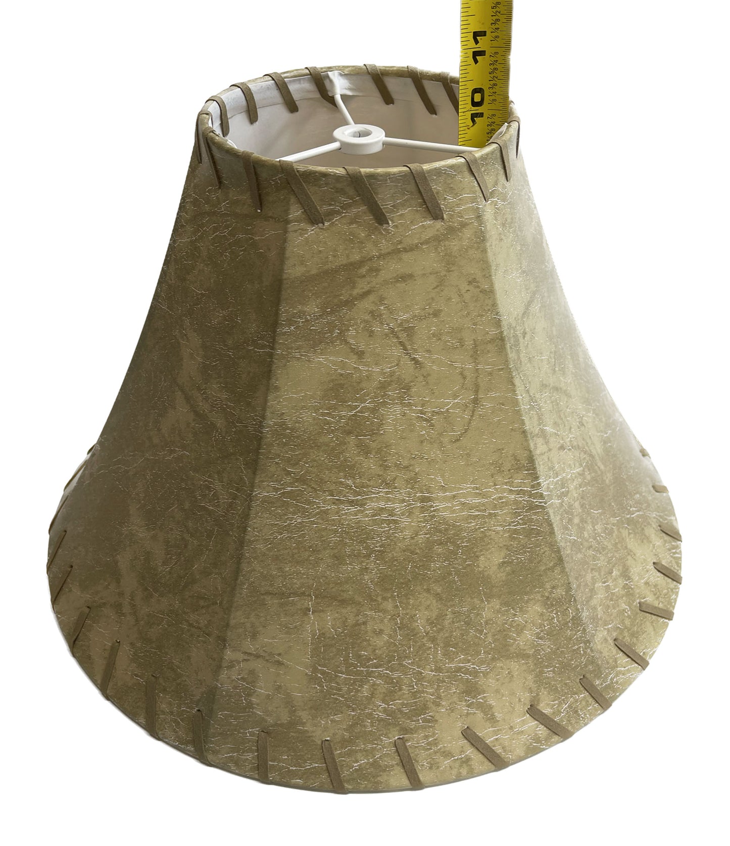 Rustic FAUX Leather Bell Lamp Shade - 16"