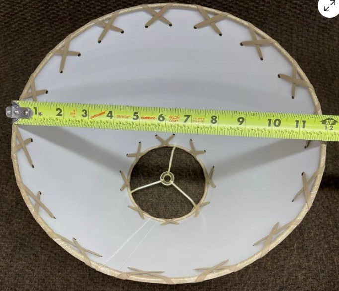 Rustic FAUX Leather Hardback Round Lamp Shade - 12"