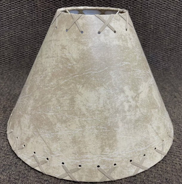 Rustic FAUX Leather Hardback Round Lamp Shade - 14"