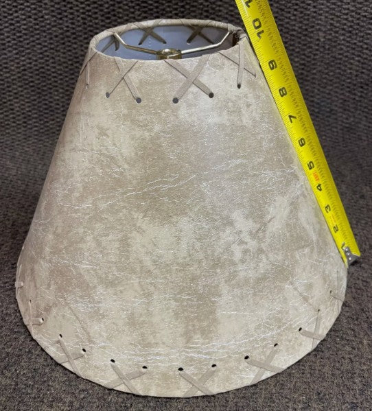 Rustic FAUX Leather Hardback Round Lamp Shade - 14"
