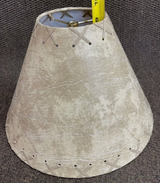 Rustic FAUX Leather Hardback Round Lamp Shade - 14"