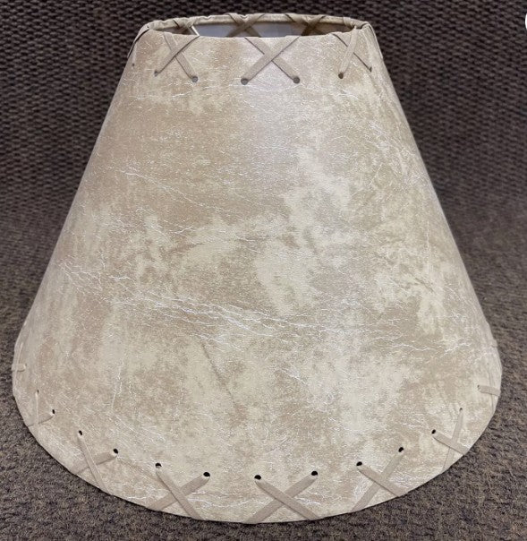 Rustic FAUX Leather Hardback Round Lamp Shade - 16"