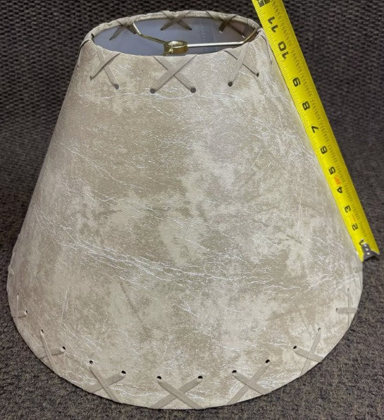 Rustic FAUX Leather Hardback Round Lamp Shade - 16"