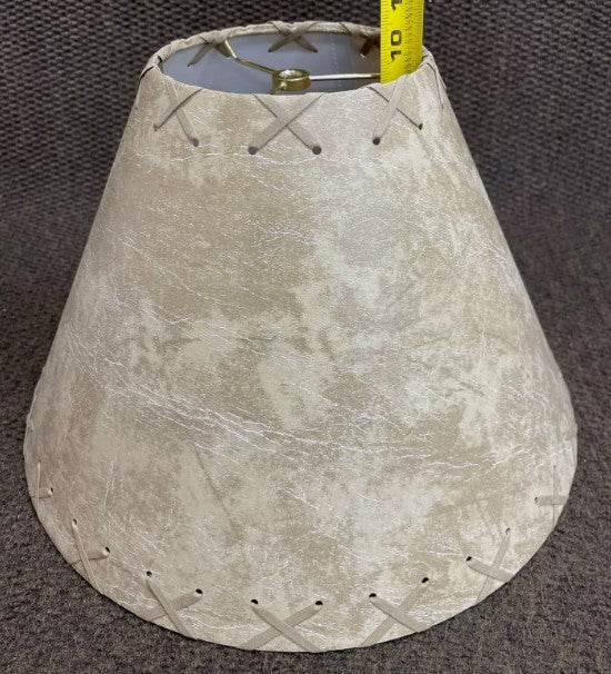 Rustic FAUX Leather Hardback Round Lamp Shade - 16"