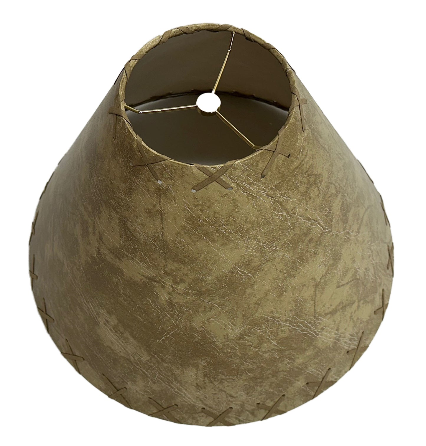 Rustic FAUX Leather Hardback Round Lamp Shade - 18"