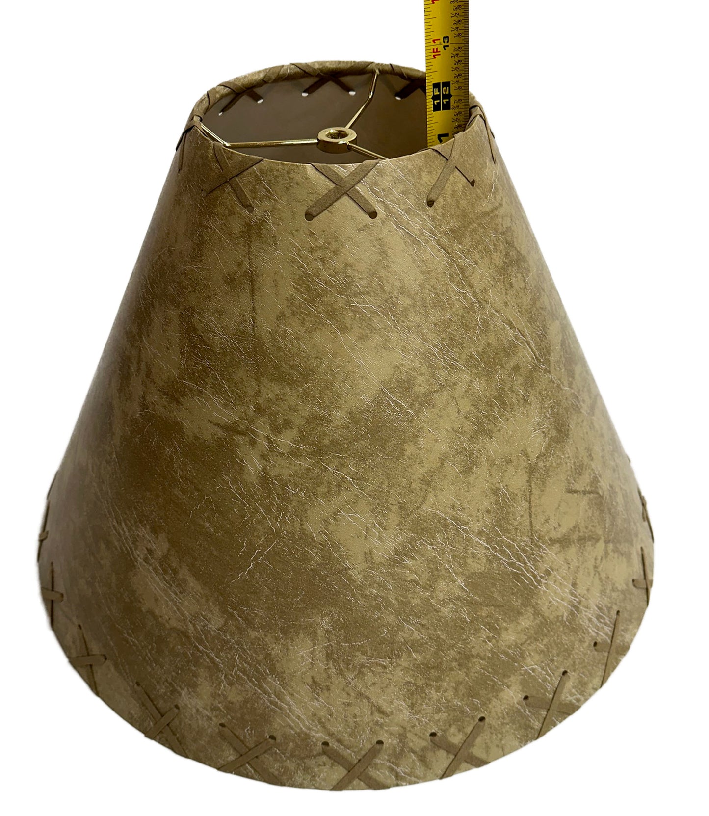 Rustic FAUX Leather Hardback Round Lamp Shade - 18"