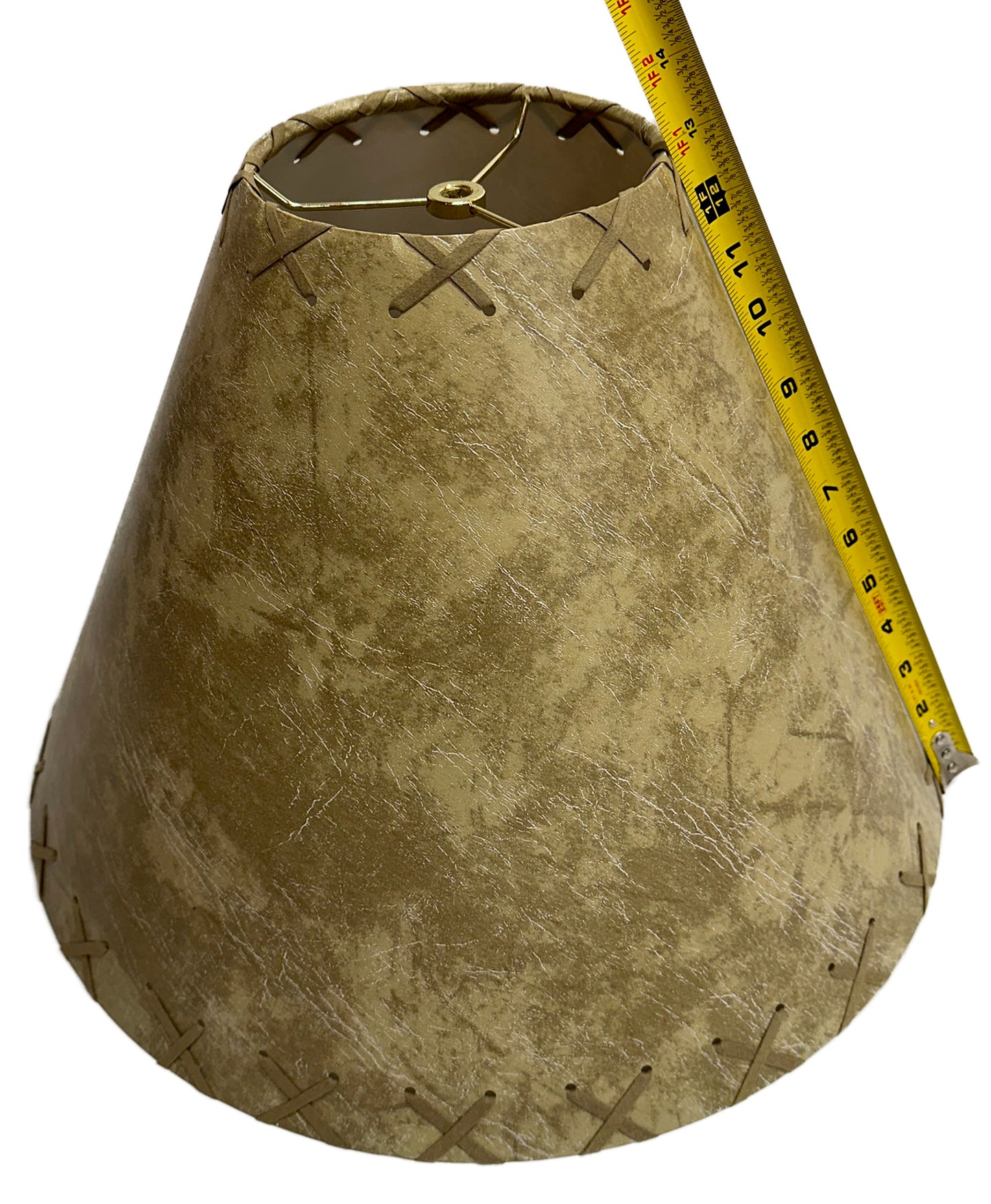 Rustic FAUX Leather Hardback Round Lamp Shade - 18"
