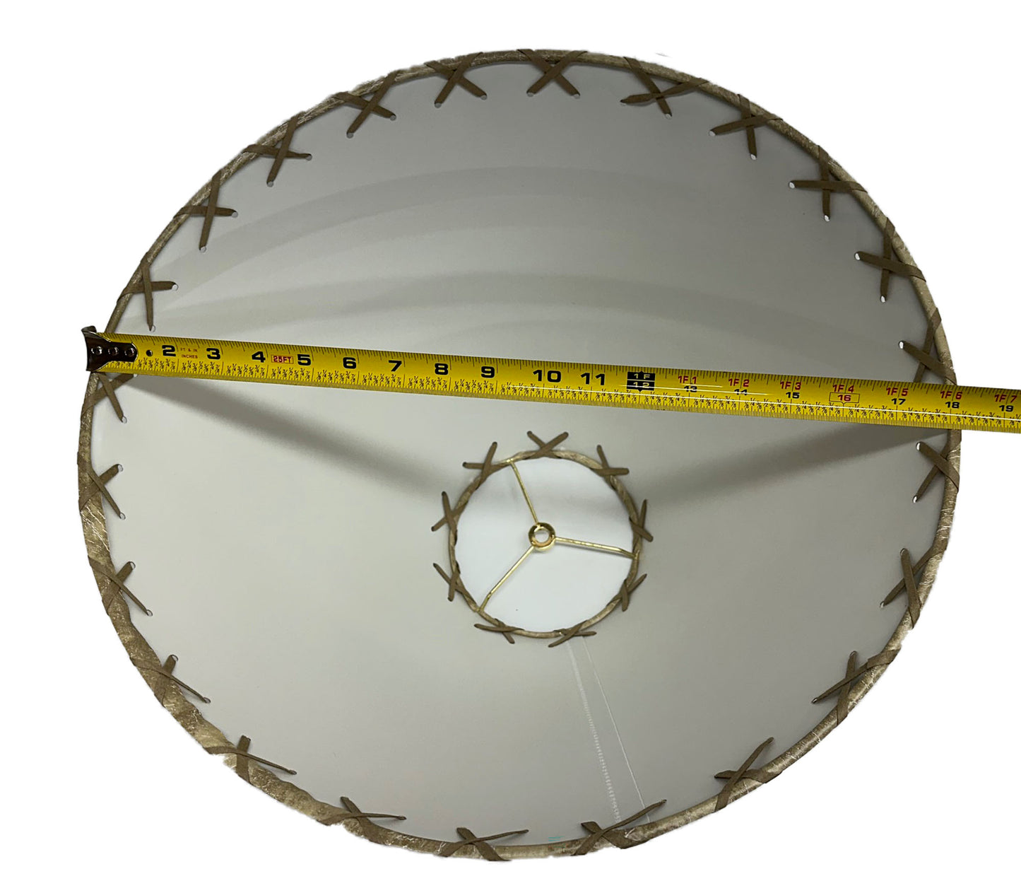 Rustic FAUX Leather Hardback Round Lamp Shade - 18"